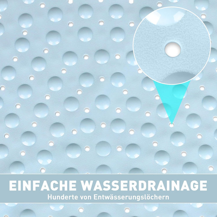 Duschmatte rutschfest Eckduschmatte 70 * 70cm, Duscheinlage Dreieckig mit Saugnäpfe für Eckdusche, D