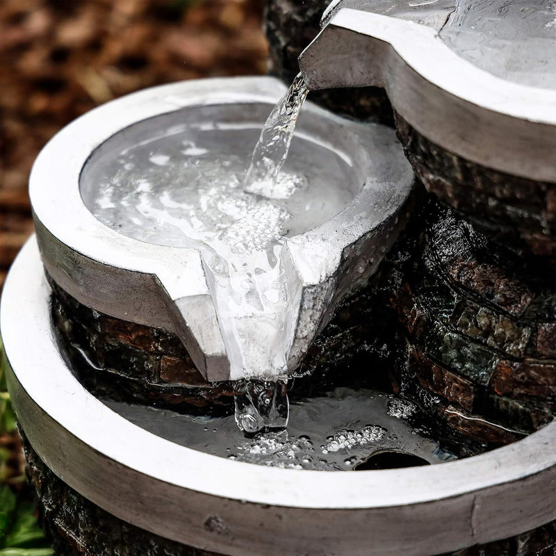 Solar Gartenbrunnen Bowl Fountain - extragrosses 5 Watt Solarmodul, Solarpumpe mit Direktbetrieb - 3