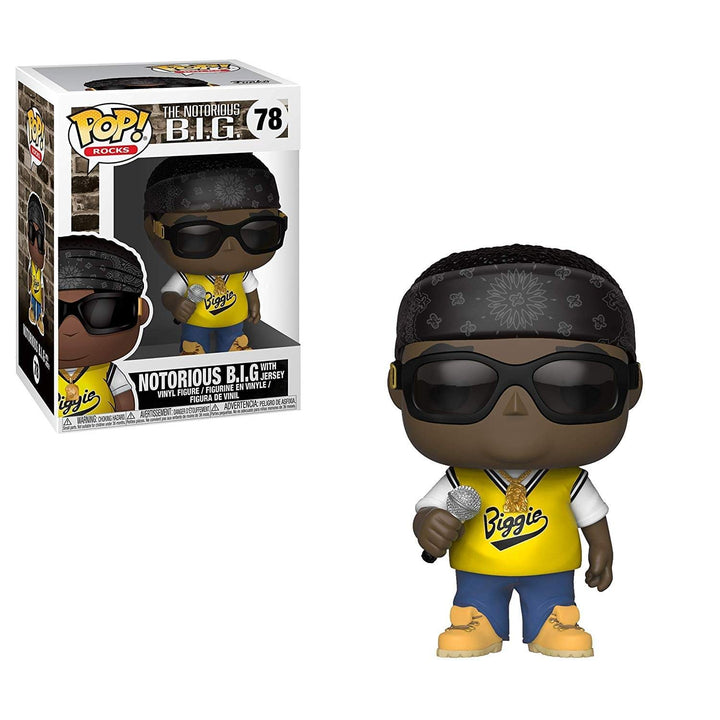 Funko Pop! Vinyl: Rocks: Notorious Big B.I.G. Jersey - Biggie - Vinyl-Sammelfigur - Geschenkidee - O