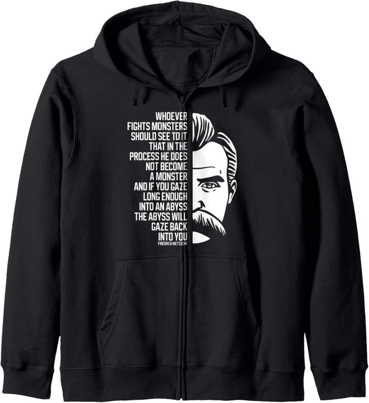 Nietzsche Spruch Philosophie T-Shirt Geschenk Kapuzenjacke