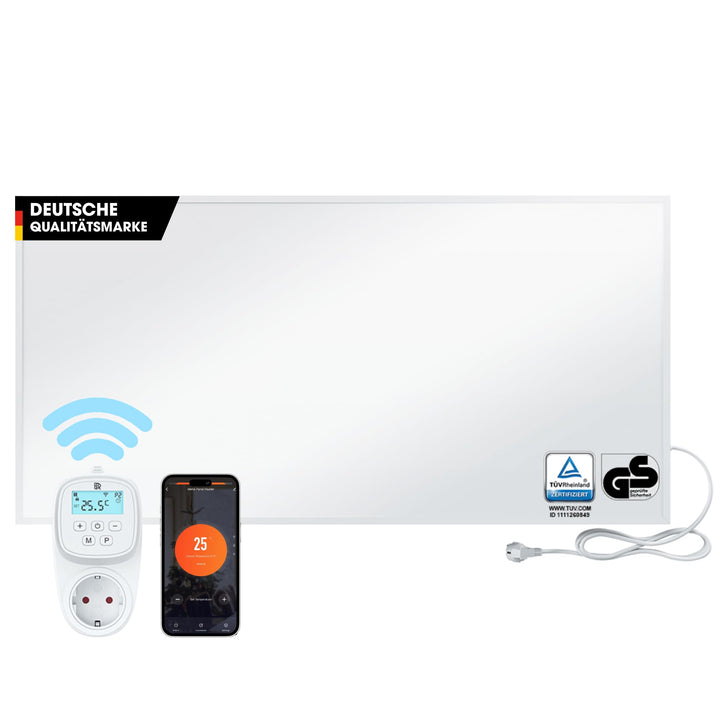 BR Bringer Infrarotheizung 1000 Watt - mit Smart Thermostat und App - Infrarot Elektroheizung Energi