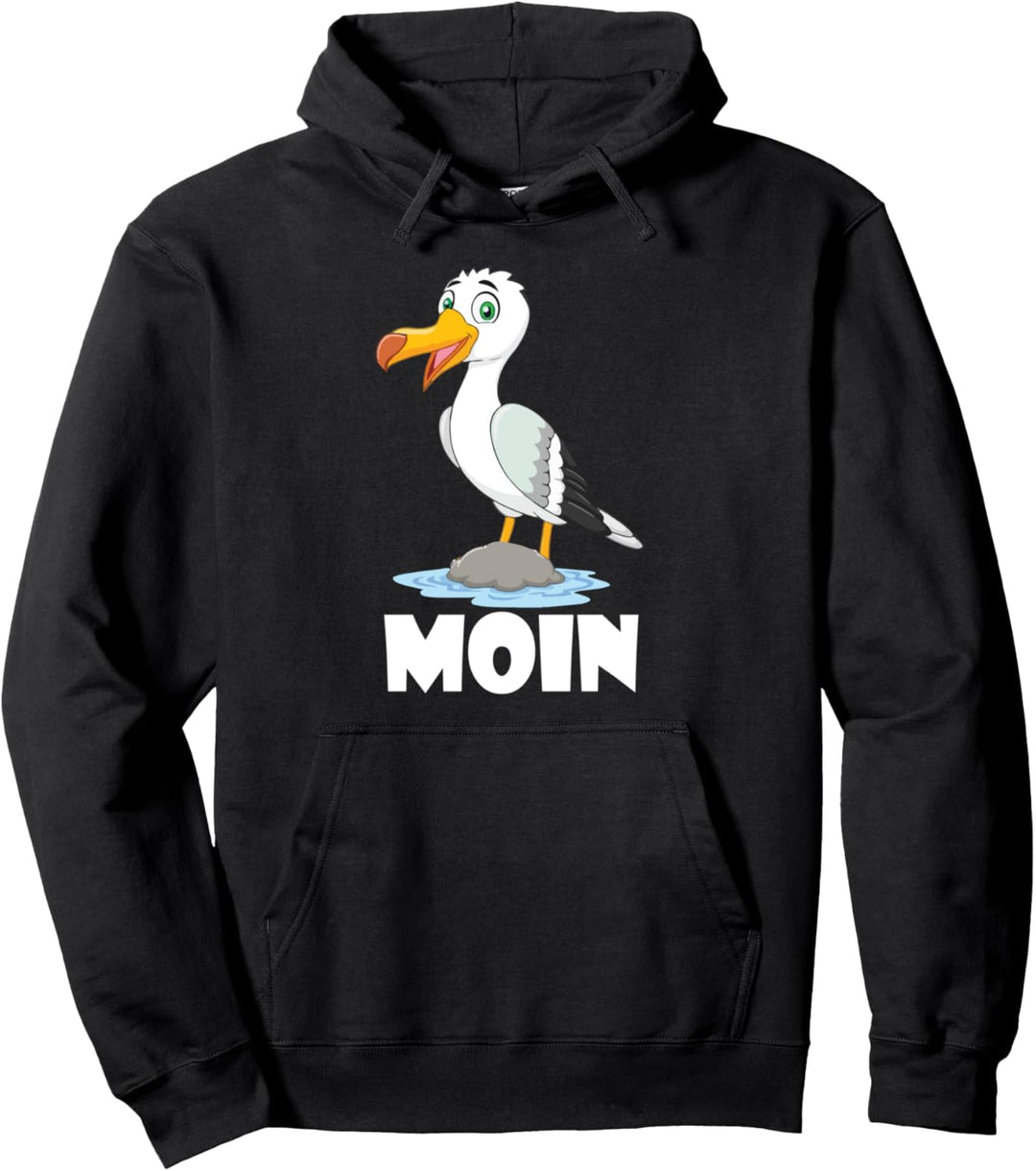 Moin, Möwe, Norddeutschland, Ostsee, Nordsee, Insel, Urlaub Pullover Hoodie