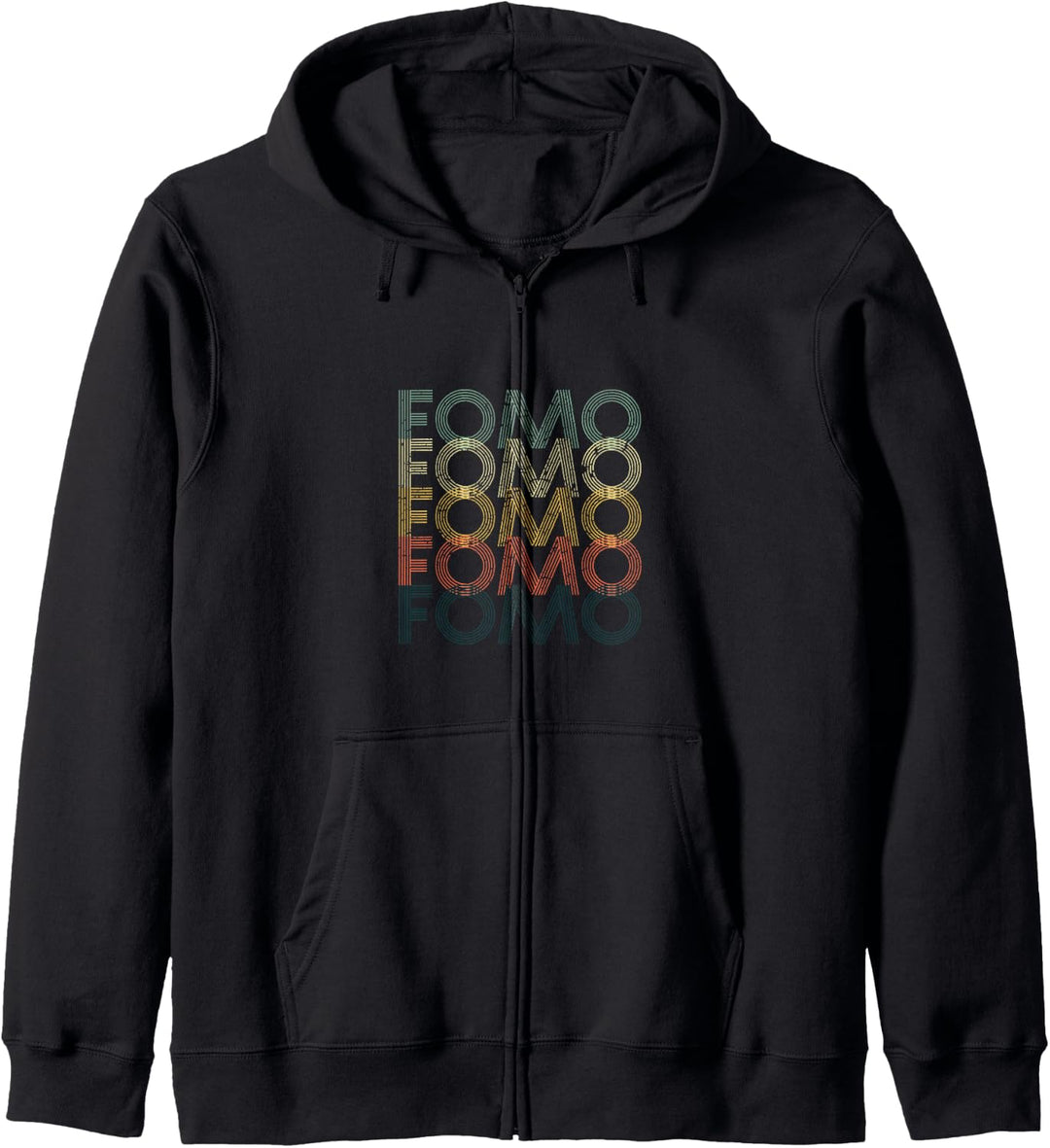 FOMO - Angst aussen vor zu bleiben Vintage Retro Kapuzenjacke