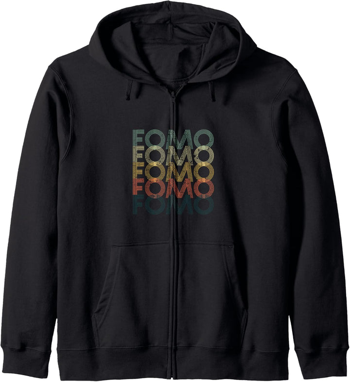 FOMO - Angst aussen vor zu bleiben Vintage Retro Kapuzenjacke