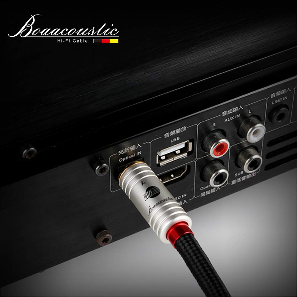 JIB Boaacoustic BlackBerry Optisches Kabel, Digital Audiokabel TOSLINK-HiFi-Signalkabel (S/PDIF) 3M