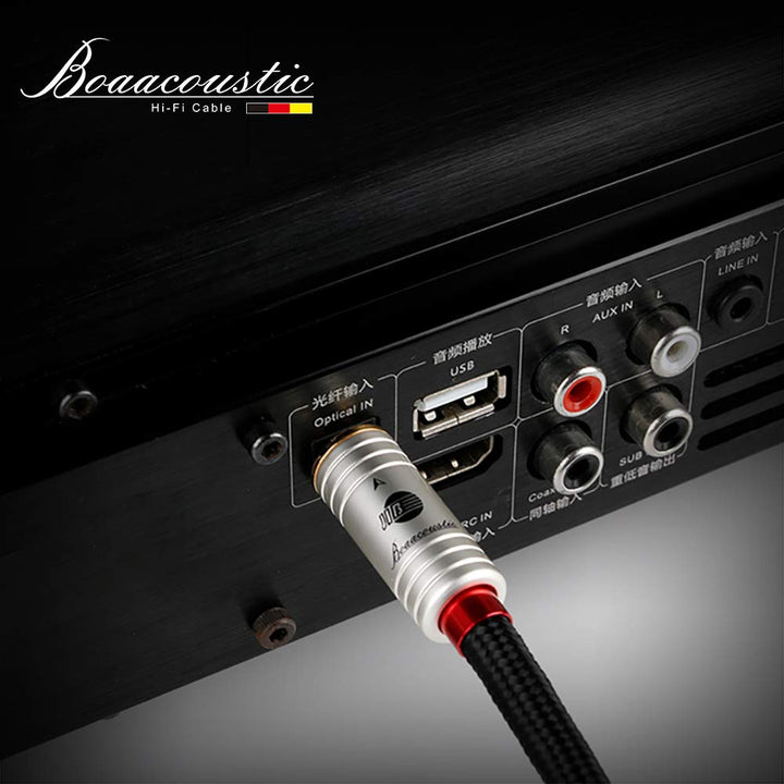 JIB Boaacoustic BlackBerry Optisches Kabel, Digital Audiokabel TOSLINK-HiFi-Signalkabel (S/PDIF) 3M