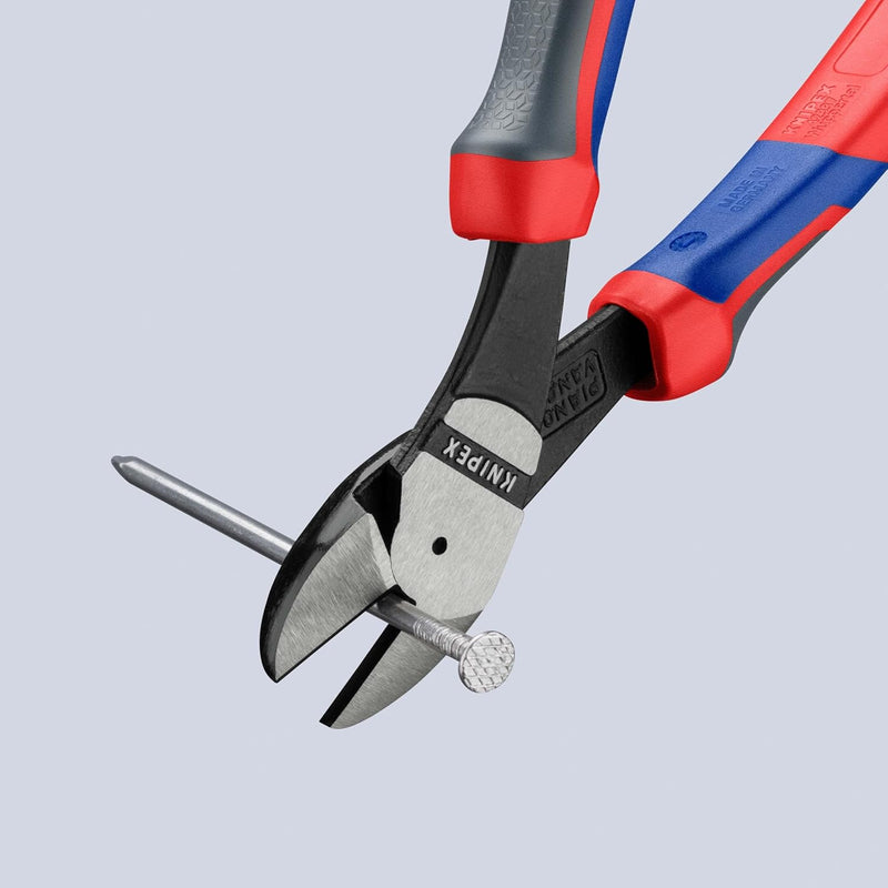 Knipex Kraft-Seitenschneider schwarz atramentiert, mit Mehrkomponenten-Hüllen 200 mm 74 22 200 Komfo