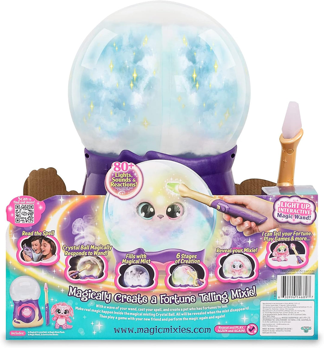 Magic Mixies MGX05000 Crystal Ball Pink Puppen, bunt, Talla única