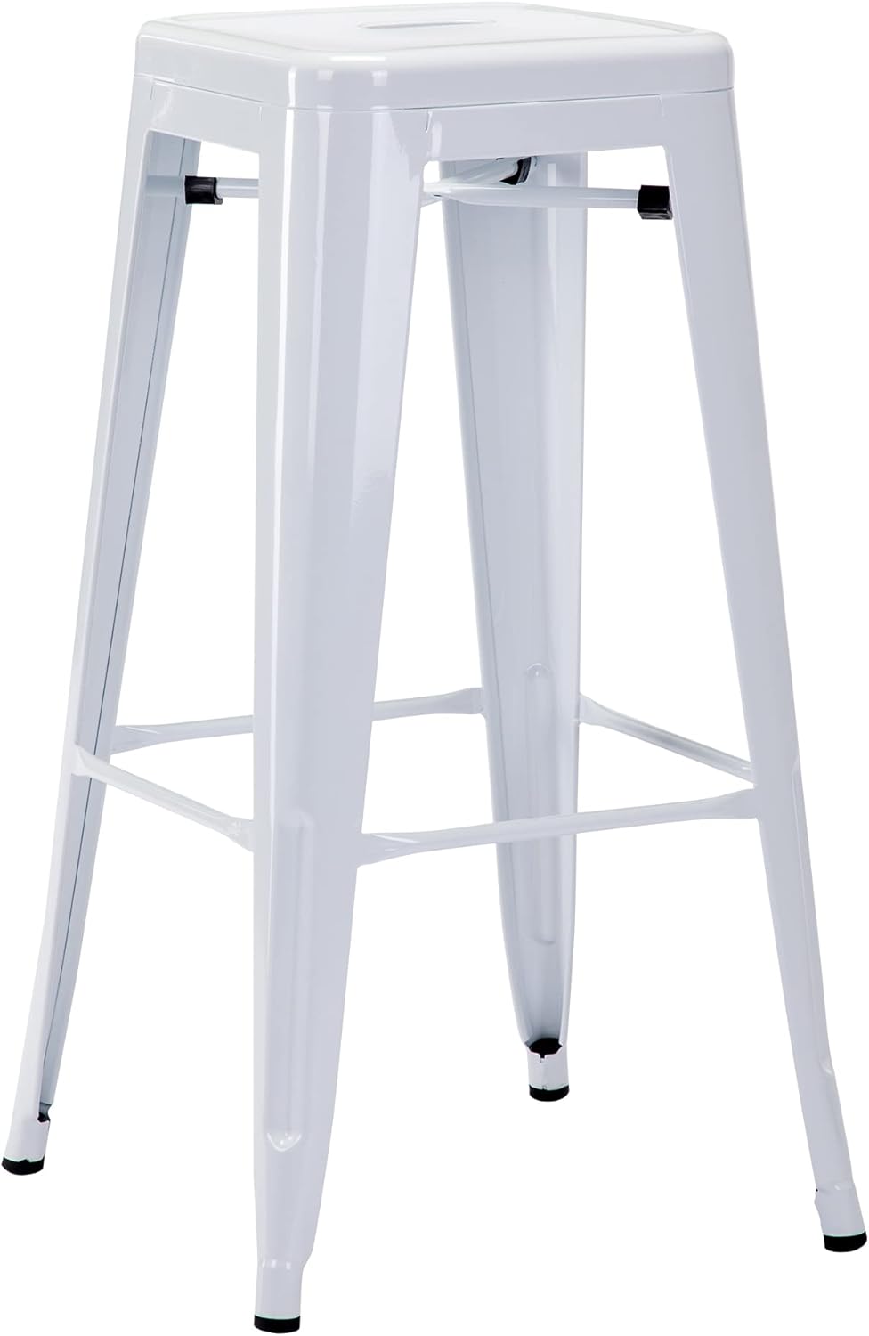 Duhome Barstuhl Eisen Barhocker, Sitzhöhe 76cm Tresenhocker, Stapelbar Metall Bistrohocker mit Fusss