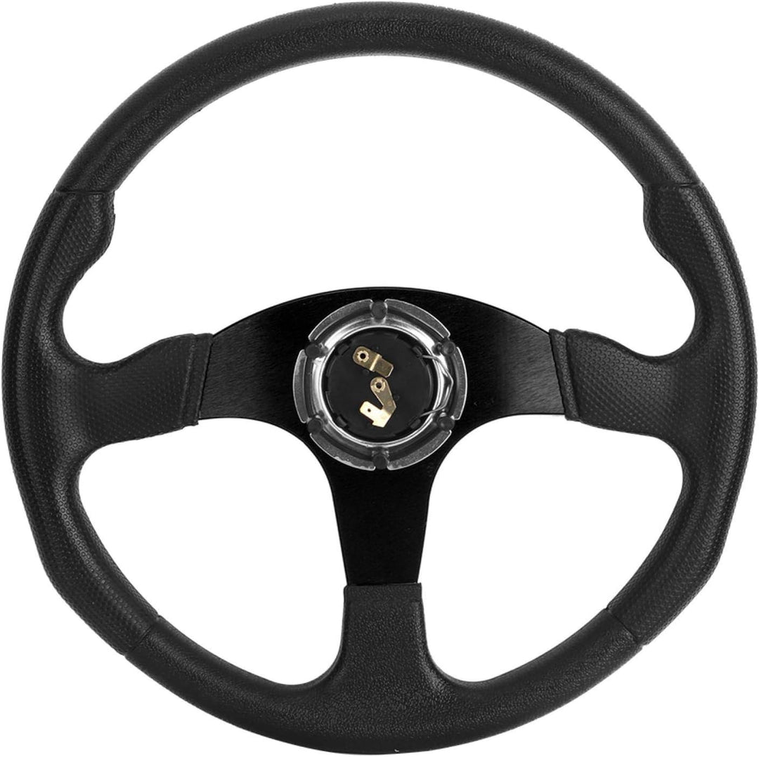 Lenkrad, Aluminiumlegierung und Lederrad, 350 mm/14 Zoll Rennwagen-Sportlenkrad, tiefe Schale mit bu
