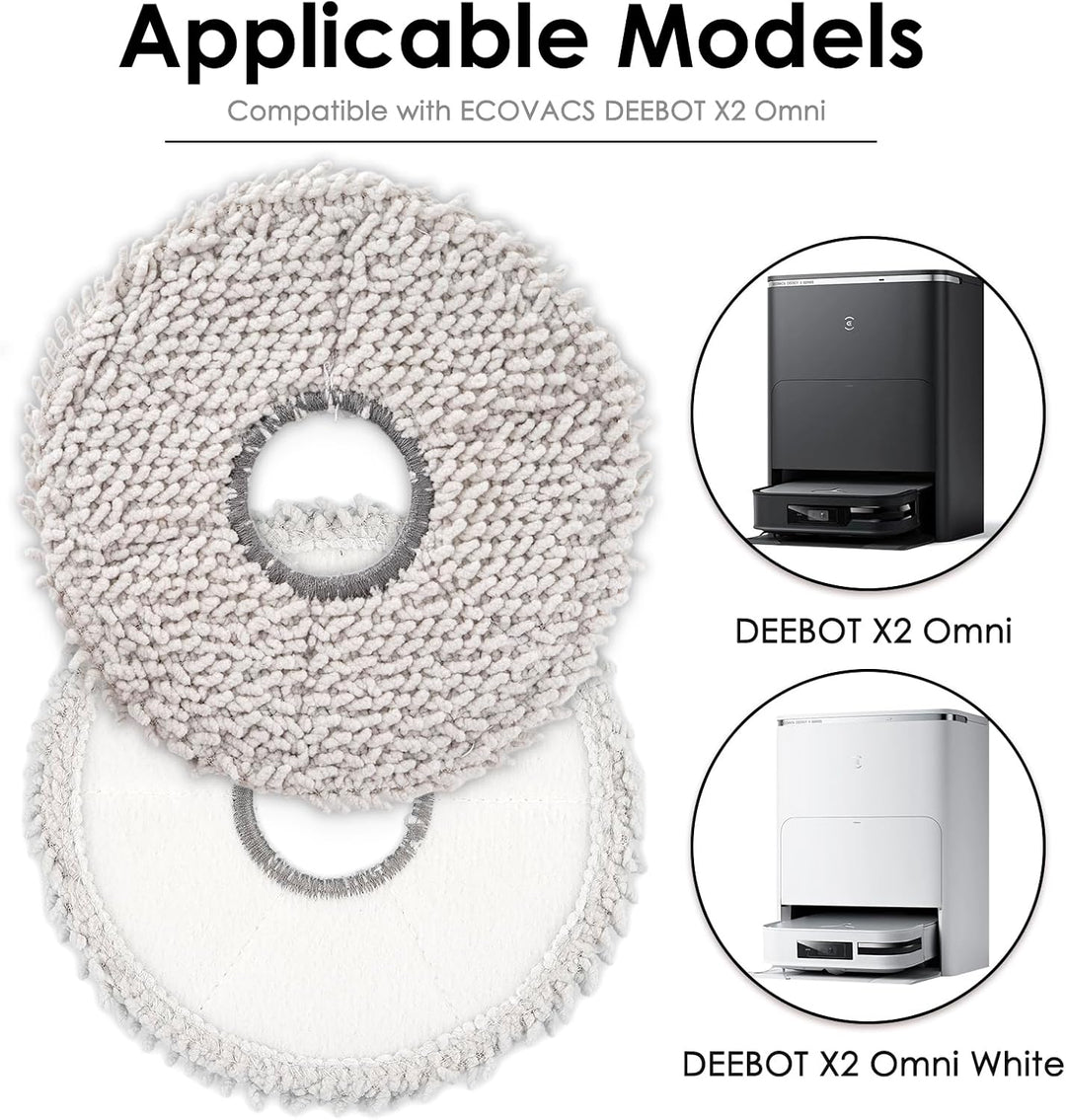 (12 Stück) Wischpad für ECOVACS DEEBOT T30C Omni, T50 Max Pro Omni, N30 Pro Omni, T50 Pro Omni, T50