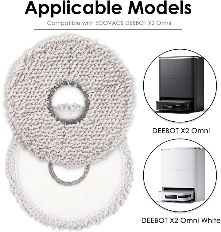 (12 Stück) Wischpad für ECOVACS DEEBOT T30C Omni, T50 Max Pro Omni, N30 Pro Omni, T50 Pro Omni, T50