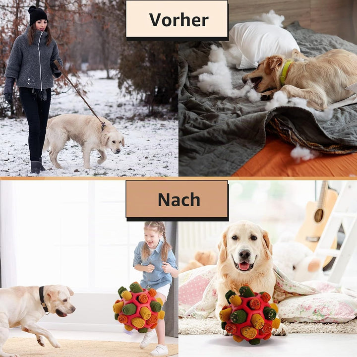 Schnüffelball für Hunde, Schnüffelteppich Schnüffelspielzeug Interaktive Hundespielzeug tragbarer Ha