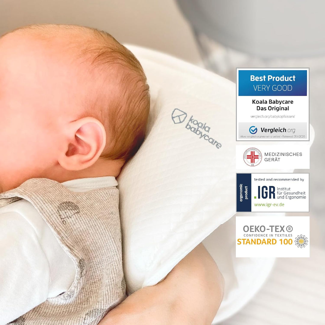 Stillkissen aus Memory Foam, hilft eine Plagiozephalie (Plattkopfsyndrom) vorzubeugen und zu behande