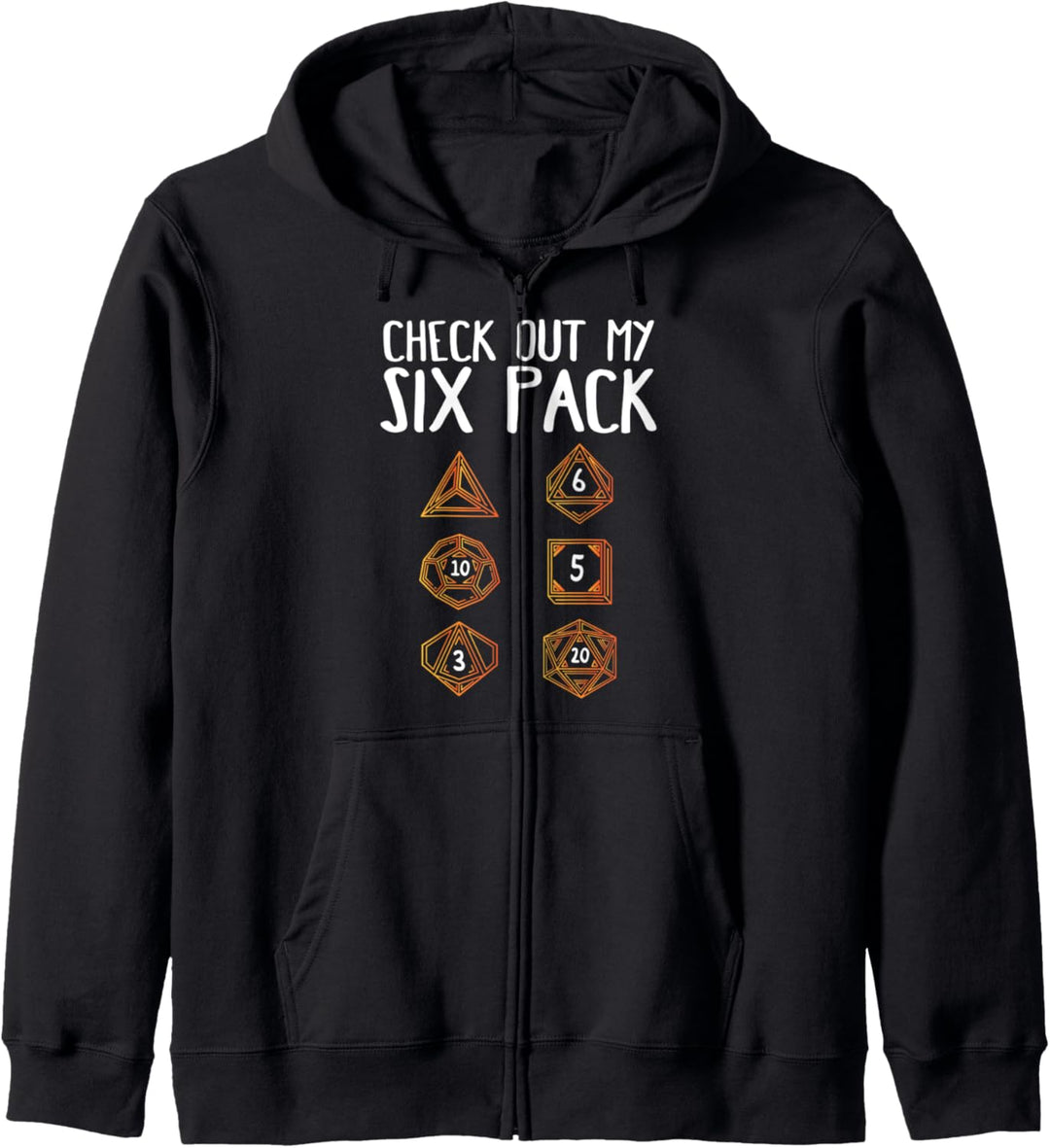 Check Out My Six Pack Dice D20 RPG Geschenk Kapuzenjacke