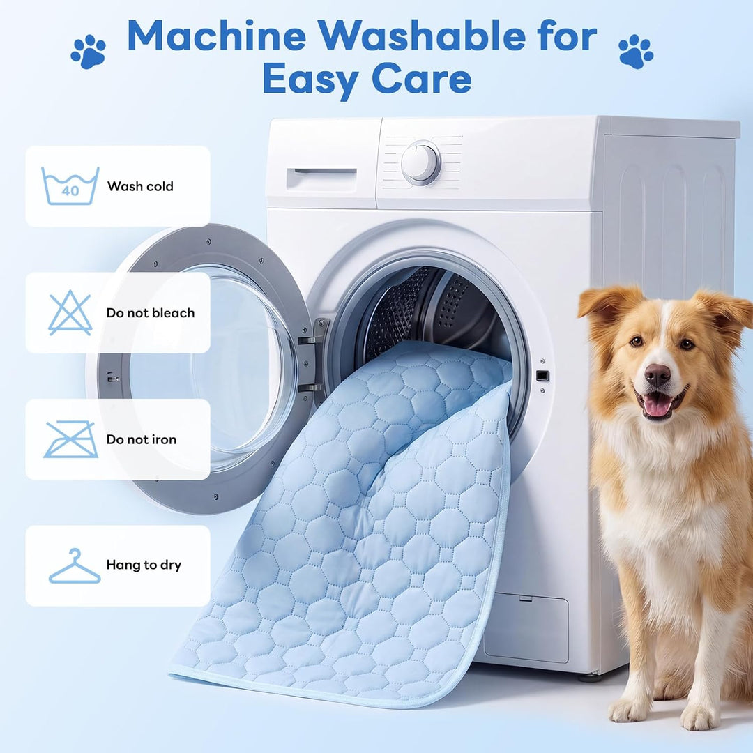 Gimars XXL Kühlmatte Hund aus kühlendem Ice-Silk Stoff, Waschbare Wasserfeste Hundematte für den Som