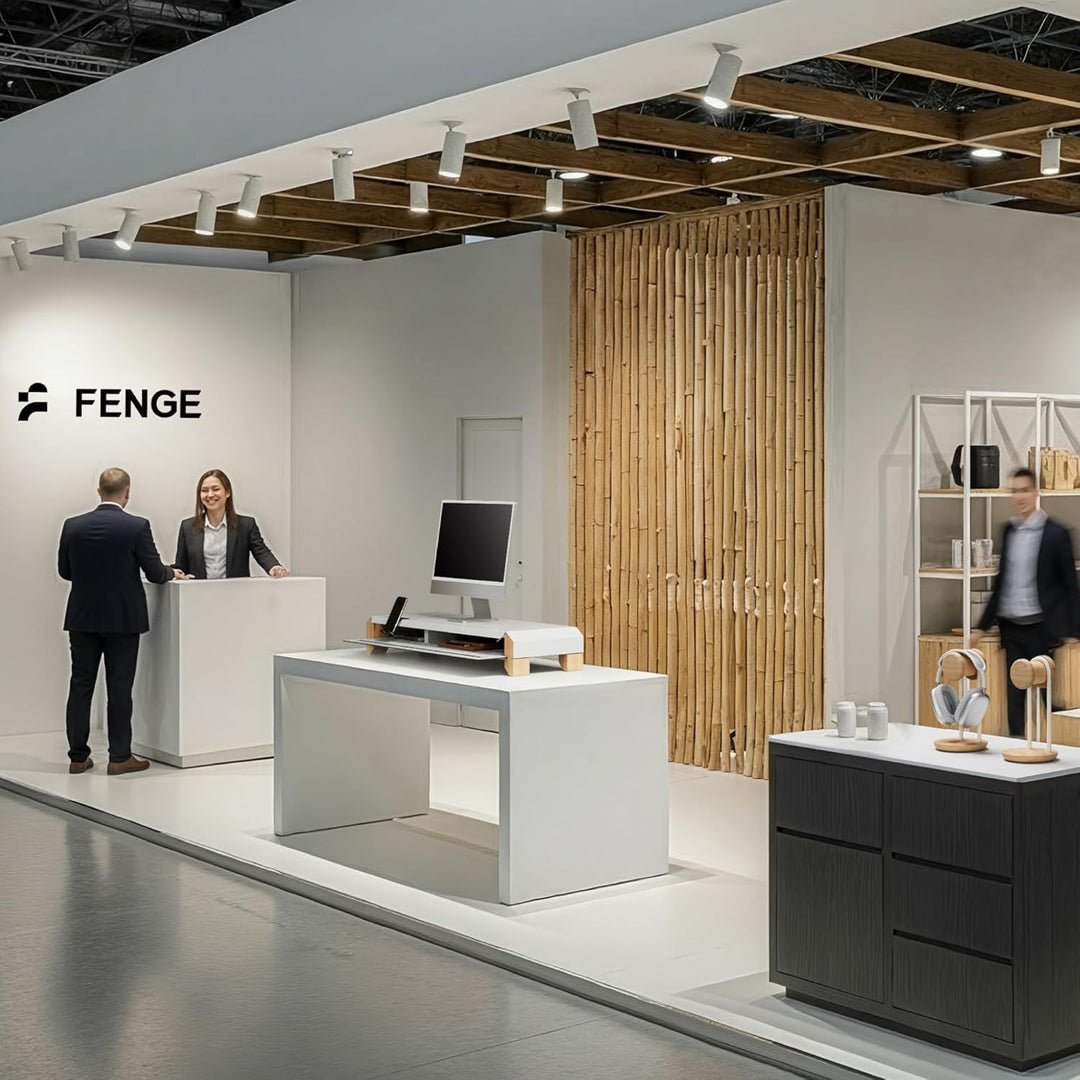 Fenge Monitorständer mit Telefon Ständer, 100cm Dual Monitor Riser für 2 Monitore, Schreibtisch Rega