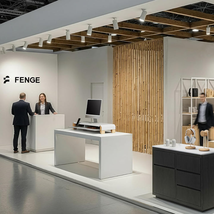 Fenge Monitorständer mit Telefon Ständer, 100cm Dual Monitor Riser für 2 Monitore, Schreibtisch Rega