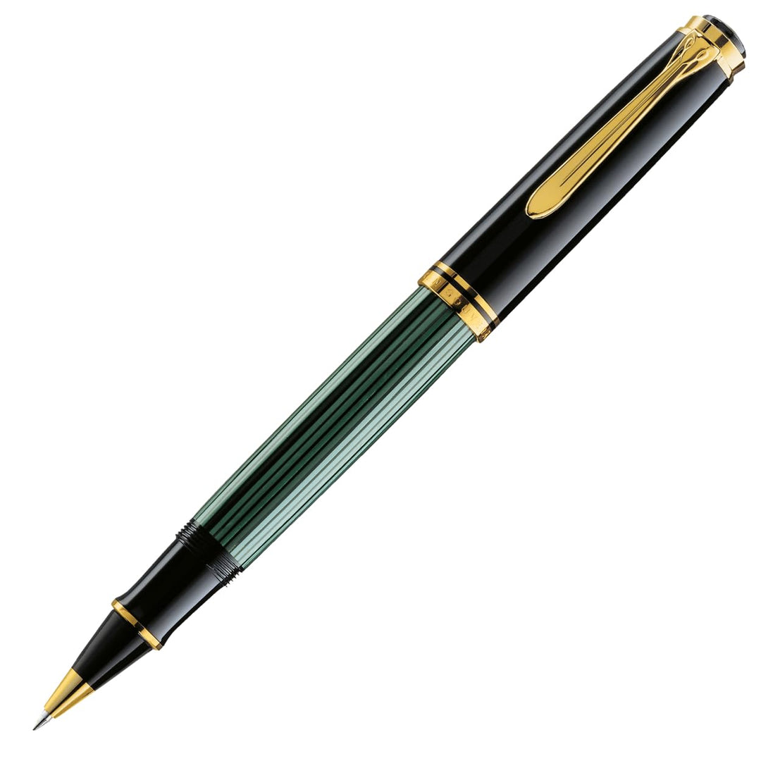 Pelikan Tintenroller Souverän 800, Schwarz-Grün, hochwertiger Roller im Geschenk-Etui, 997650