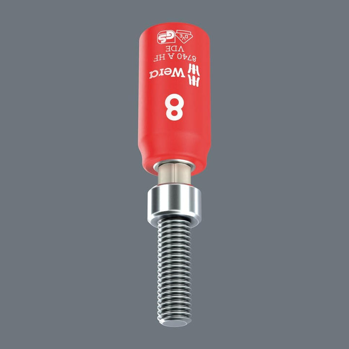 Wera 05005900001 8740 A VDE HF Zyklop Bitnuss, isoliert, mit 1/4"-Antrieb, mit Haltefunktion für Inn