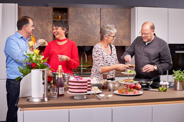 RÖSLE Kaffeedose mit Frischhaltedeckel, Edelstahl 18/10, 10 cm & Kaffeemass, Hochwertiger Kaffeelöff