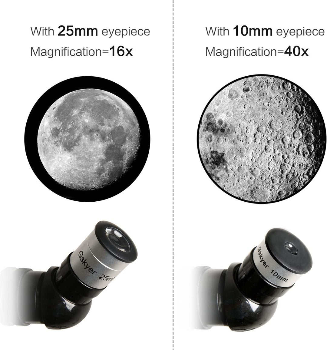 Gskyer Teleskop, 70 mm Öffnung 400 AZ-Mount Astronomisches Refraktions für Kinder und Anfänger- Reis