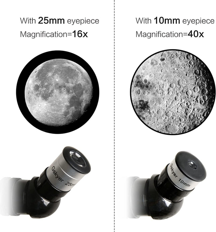 Gskyer Teleskop, 70 mm Öffnung 400 AZ-Mount Astronomisches Refraktions für Kinder und Anfänger- Reis