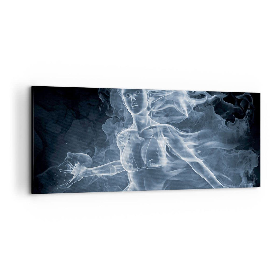 Wandbilder Dekoration Wohnzimmer Mädchen rauch nebel kunst Panorama Bilder auf Leinwand 120x50cm Lei