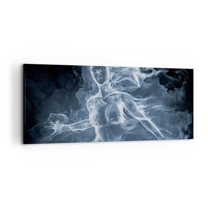Wandbilder Dekoration Wohnzimmer Mädchen rauch nebel kunst Panorama Bilder auf Leinwand 120x50cm Lei