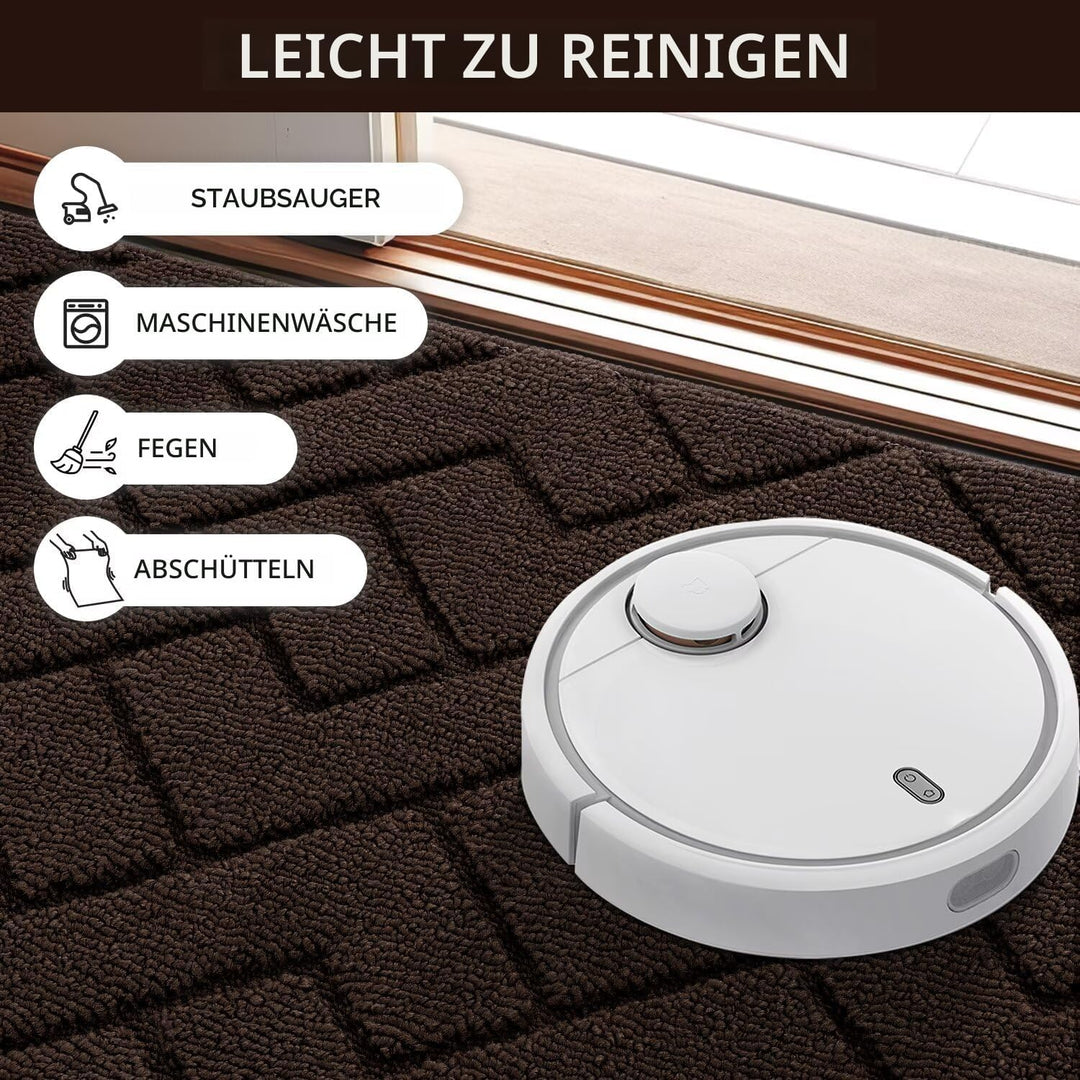 Biscpro Fussmatte Innen Aussen Waschbar eingangsteppich innen Schmutzfangmatte rutschfest,Türmatte I