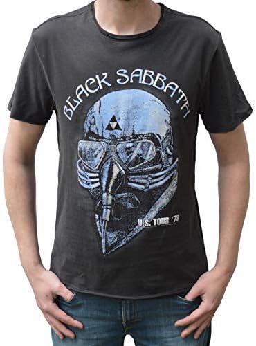 Black Sabbath Amplified T-Shirt Vintage Band 78 Tour Herren Damen Carbon Unisex S Kohle, S Kohle
