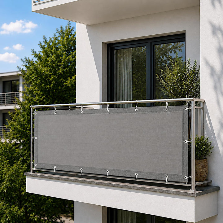 ESTEXO Balkon Sichtschutz/Balkonbespannung Balkonsichtschutz Balkonverkleidung 0,90 m x 6,00 m - Gra