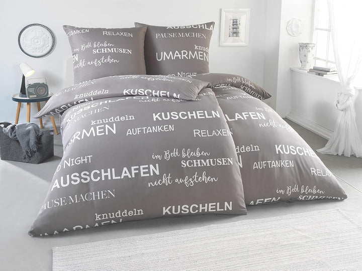 FELLANO 4 teilig Bettwäsche 135x200 | Bettwäsche Set mit je 2 Bettbezügen 135 x 200 & Kissenbezügen