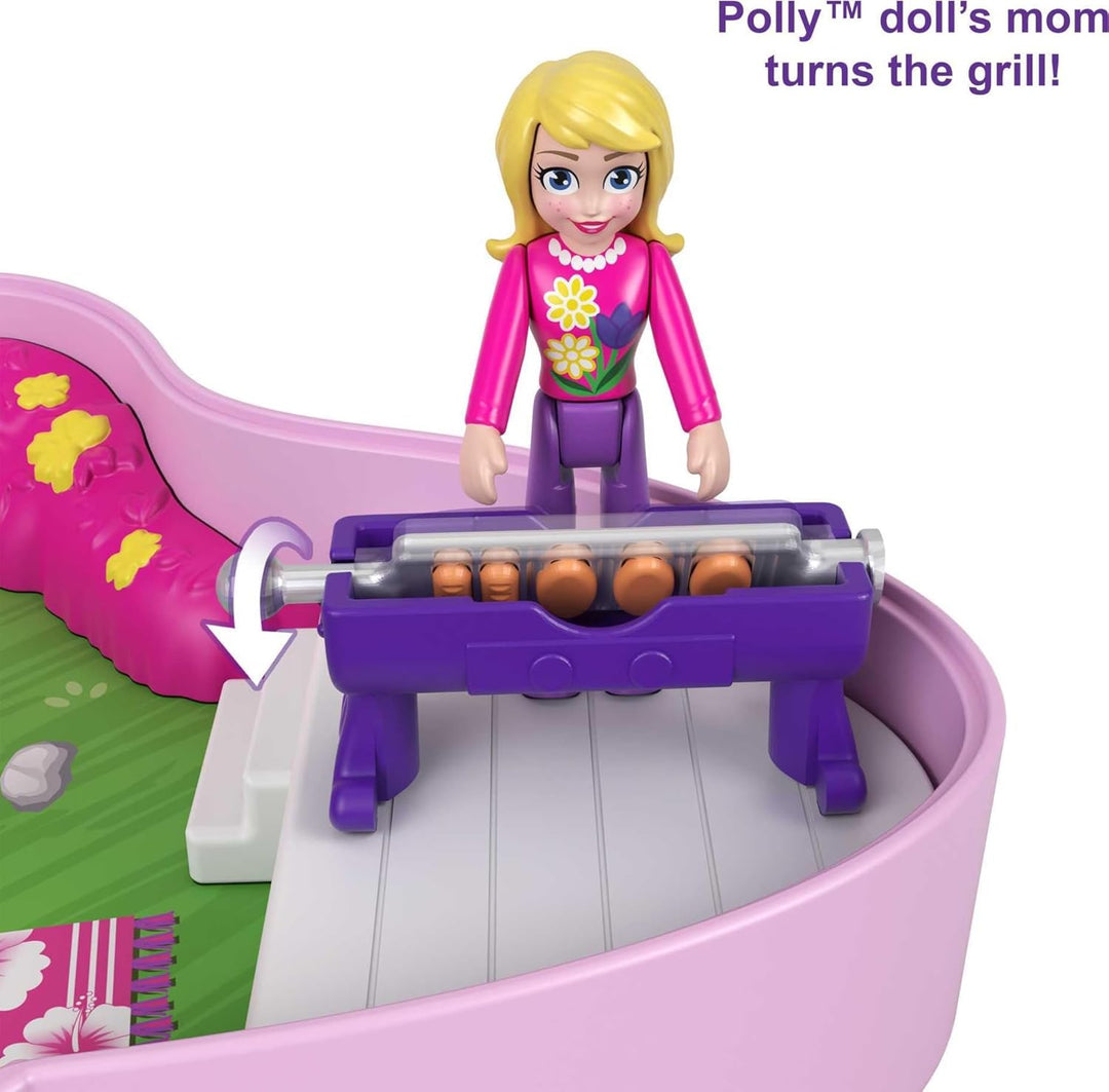Polly Pocket GTN21 - Schmetterlingsgarten-Schatulle, 2 kleine Puppen, 5 Überraschungen, 13 Zubehörte