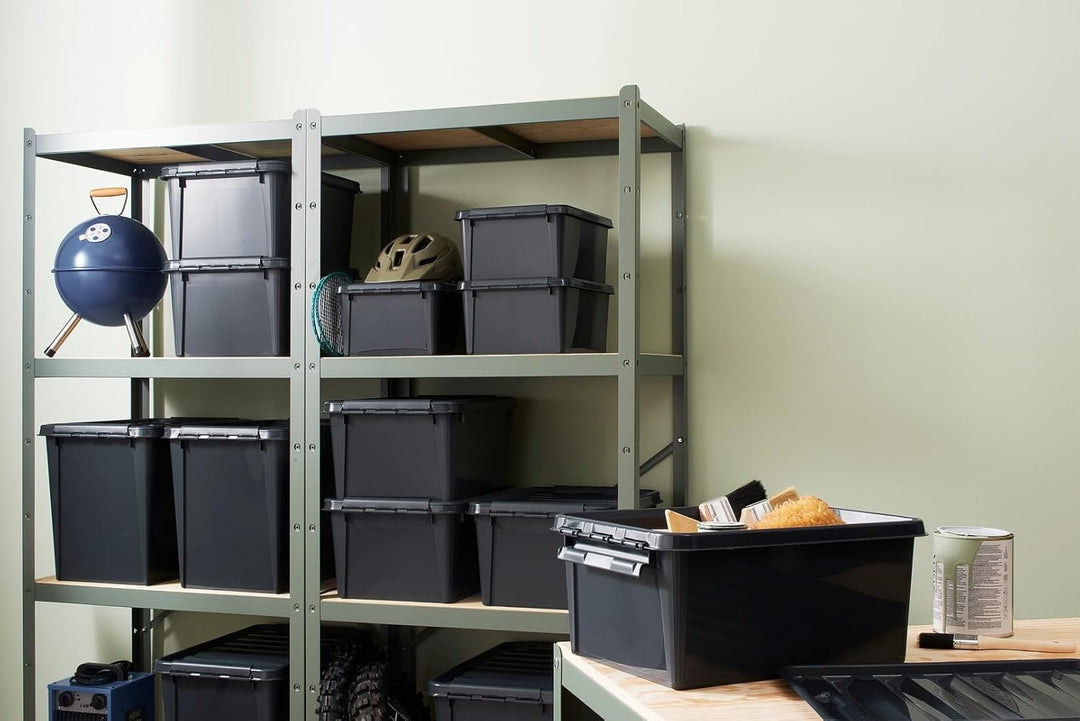 SmartStore - Recycled 31-6er Set Aufbewahrungsboxen - 100% recycelter Kunststoff - grau - 50x39x26cm