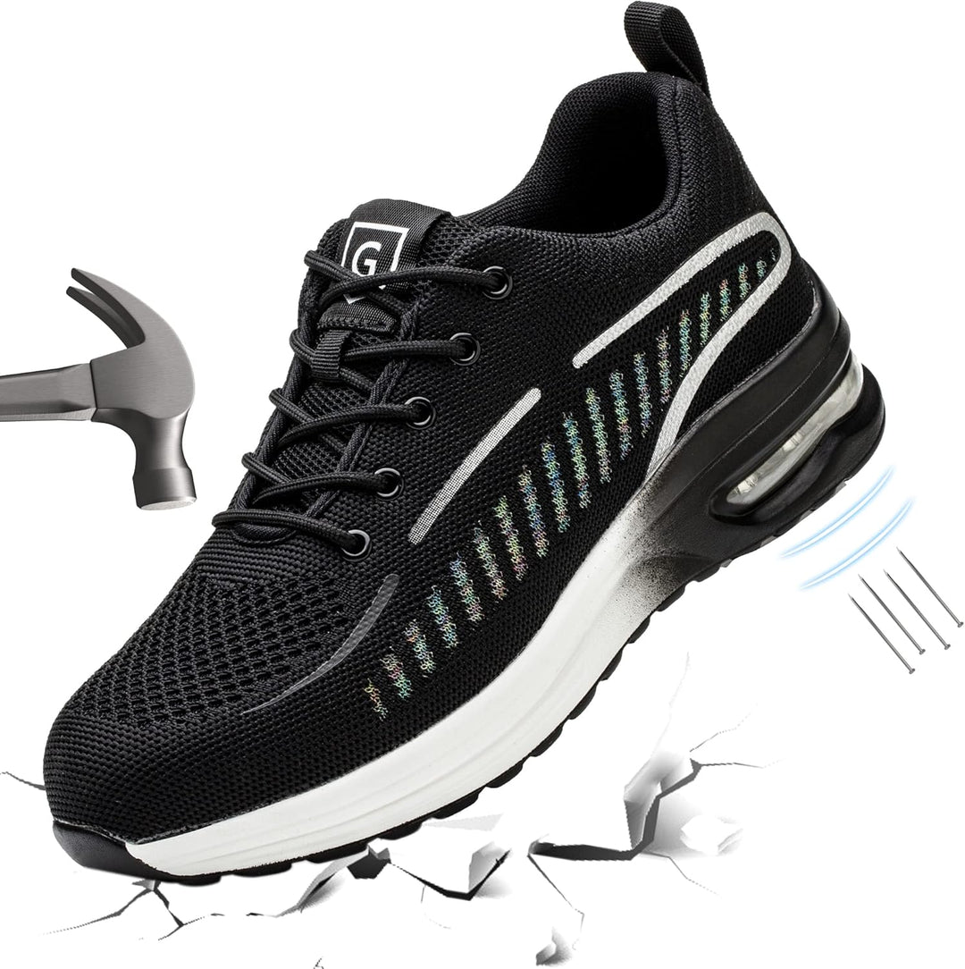 YEKOYIOO Sicherheitsschuhe Herren Damen Arbeitsschuhe mit Stahlkappe Sneaker Schutzschuhe 38 EU Mehr
