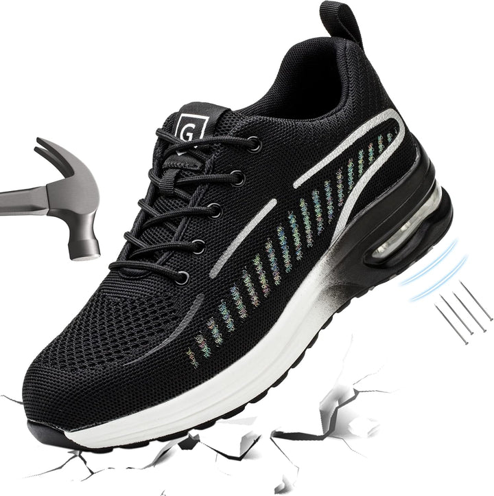 YEKOYIOO Sicherheitsschuhe Herren Damen Arbeitsschuhe mit Stahlkappe Sneaker Schutzschuhe 38 EU Mehr