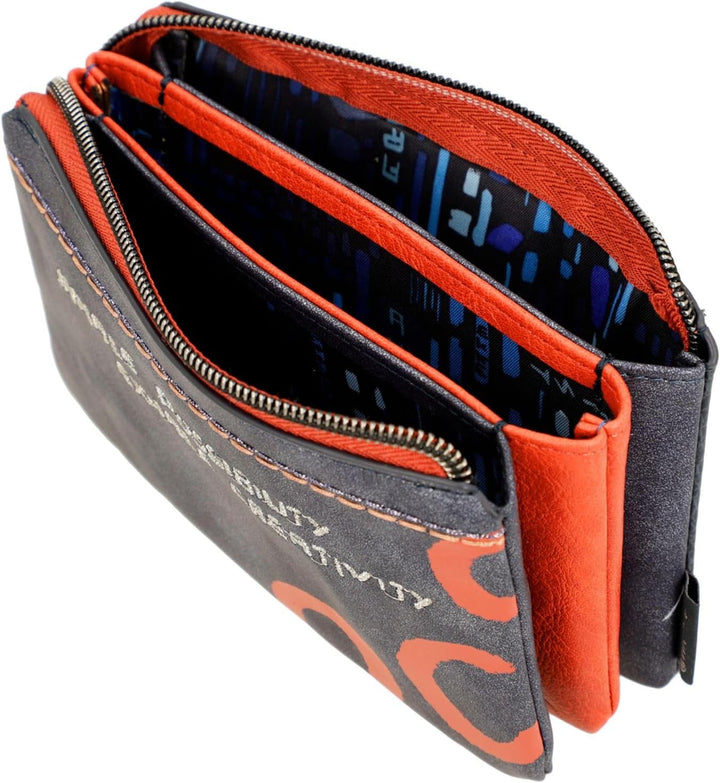 Anekke Contemporary Nagare Triple Compartment Purse M Multicolor