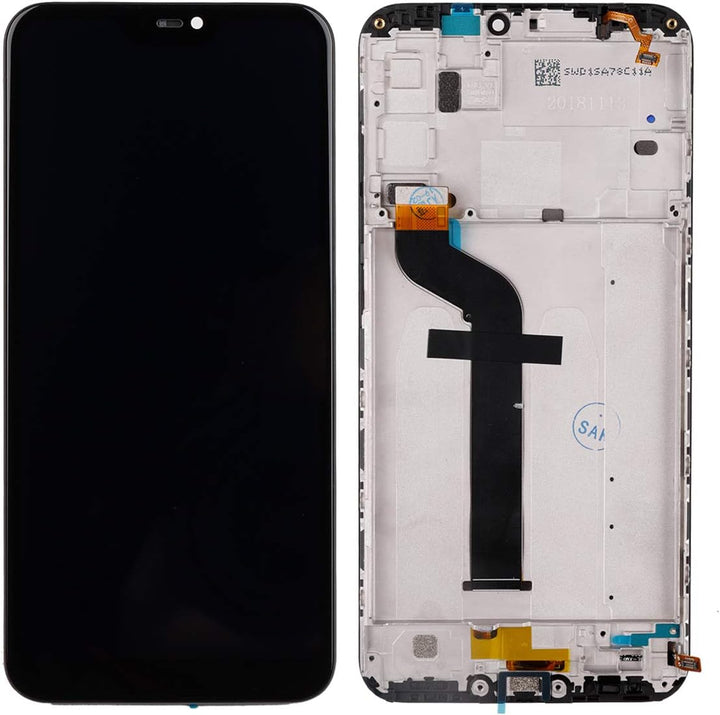 Swark LCD Display Compatible with Xiaomi Mi A2 Lite/Redmi 6 Pro (Schwarz mit Rahmen) Touchscreen Bil