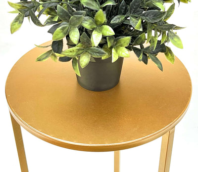 DanDiBo Blumenhocker Metall Gold Rund Blumenständer Beistelltisch 96510 Blumensäule Modern Pflanzens