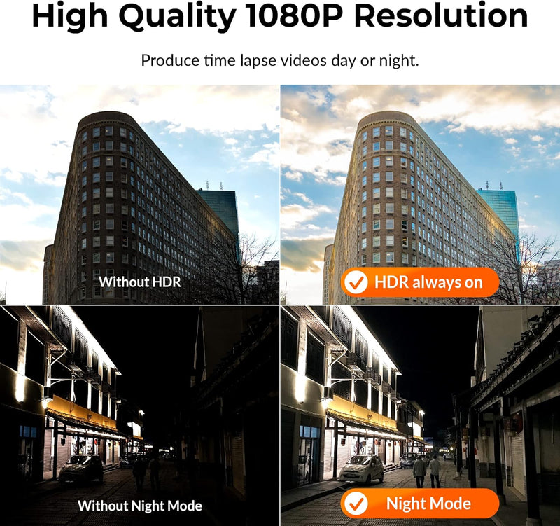 Brinno BCC300-M Video-Zeitraffer-Kit – TLC300 Time Lapse Kamera 1080P FHD HDR, LCD-IPS-Bildschirm, I