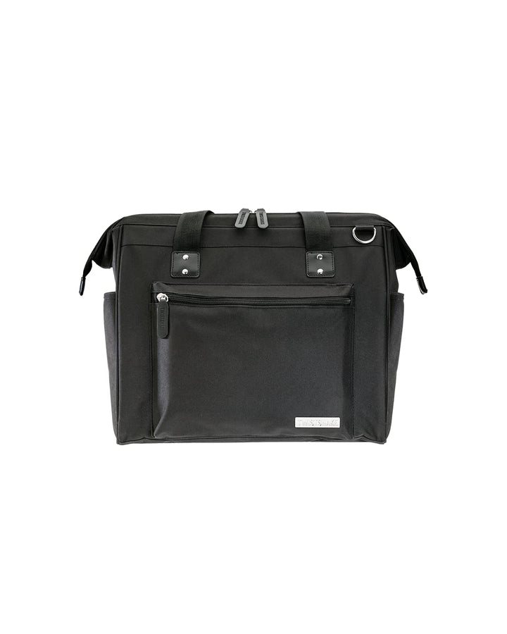 Twistshake Wickeltasche 15 L mit Wickelunterlage und Babyflaschenfächer, Schwarz, Wickeltasche 15 L