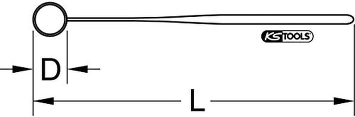 KS Tools 117.1630 Isolierter Suchspiegel, 22mm, 175mm