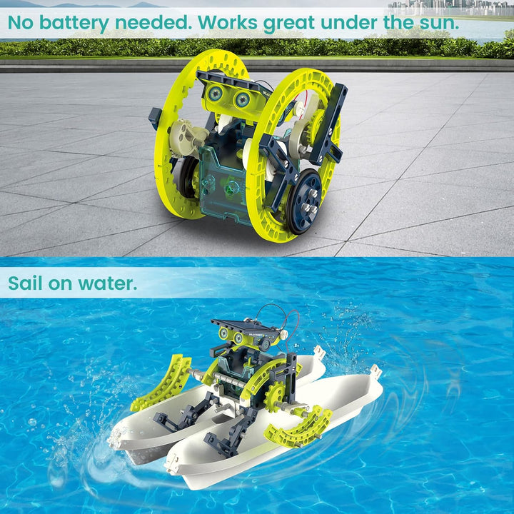 ACELIFE STEM Solar Roboter Kit,12-in-1 DIY Bauspielzeug Angetrieben durch Solarenergie, Konstruktion