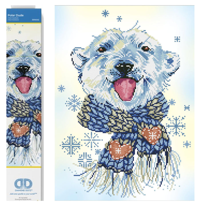 Diamond Dotz DD9-042 Polar Dude, ca. 37 x 51,5 cm gross, Diamond Painting, Malen mit Diamanten, funk