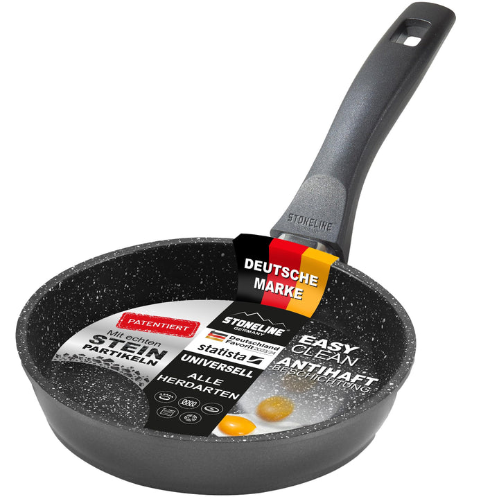 STONELINE Bratpfanne, 14 cm, antihaftbeschichtete Pfanne mit echten Steinpartikeln, alle Herdarten i