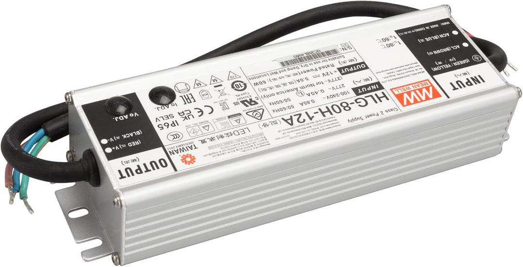 MEAN WELL HLG-80H-12A LED-Treiber, LED-Trafo Konstantspannung, Konstantstrom 60W 5A 12 V/DC PFC-Scha