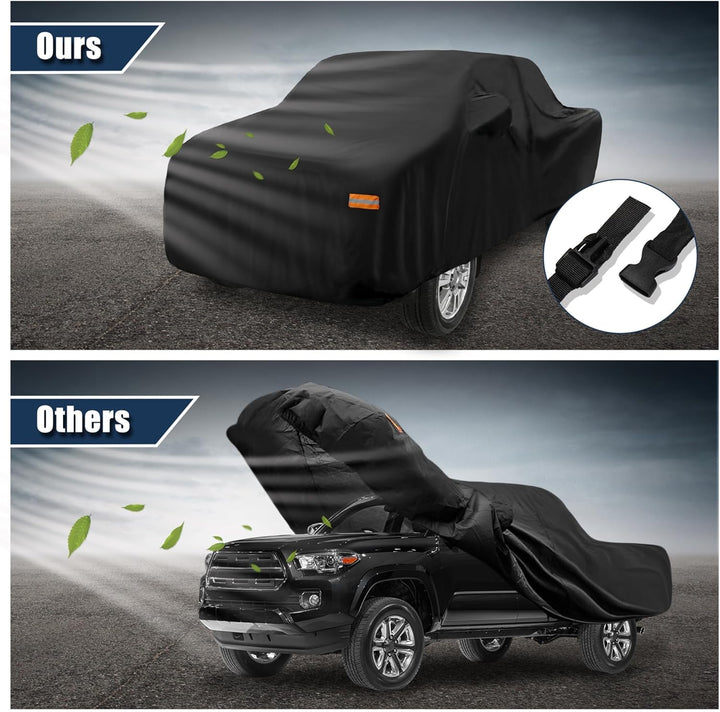 X AUTOHAUX Fahrzeug Pickup Abdeckung Voller Aussenabdeckungen Wasserdicht 190T PU