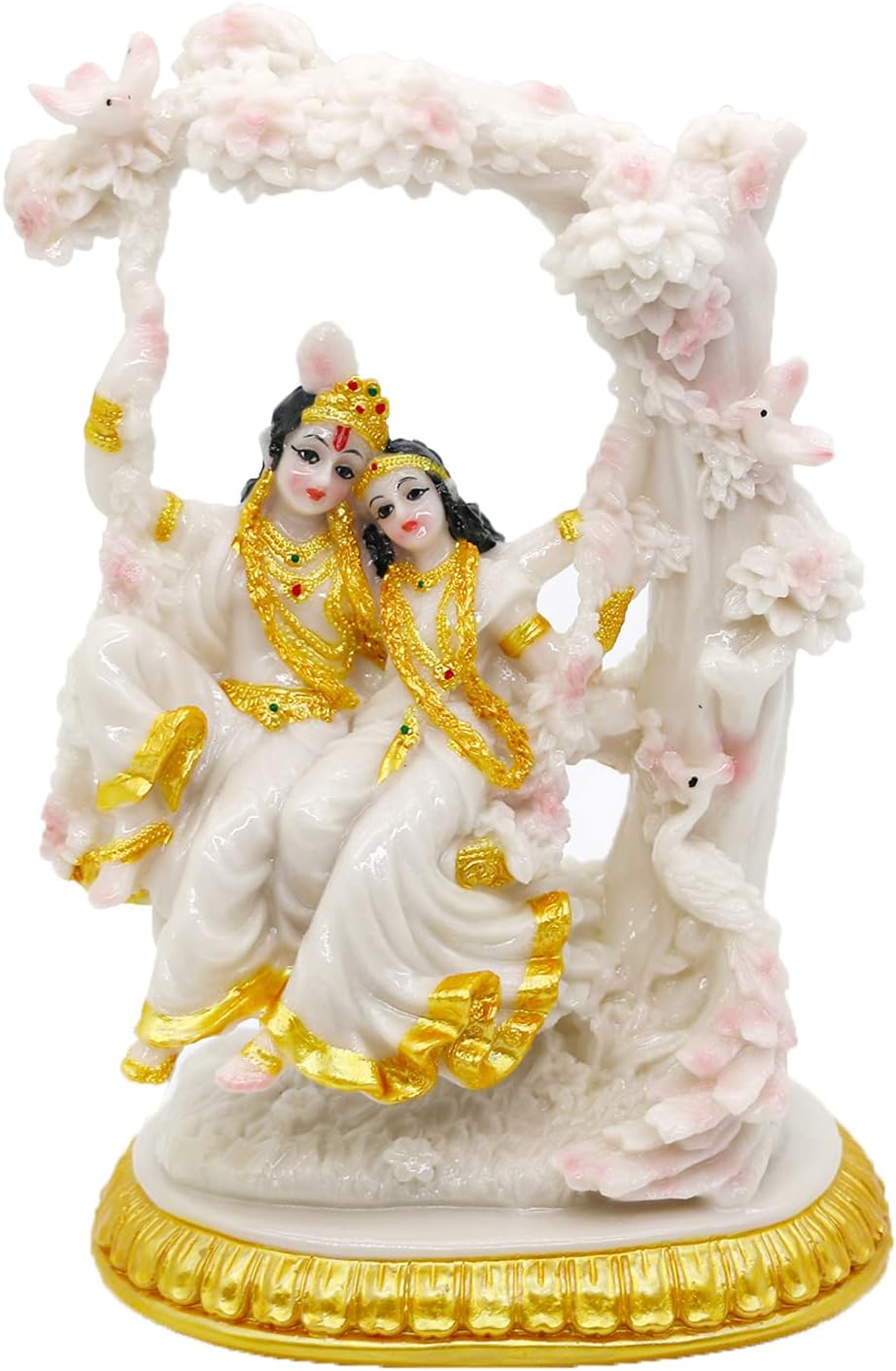 alikiki Indischer Gott Radha Krishna Statue - 17,0 cm H Indien Idol Radha Krishna Statue für indisch