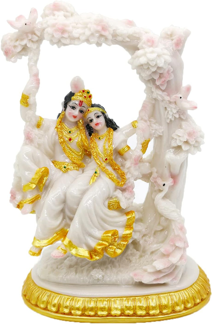 alikiki Indischer Gott Radha Krishna Statue - 17,0 cm H Indien Idol Radha Krishna Statue für indisch